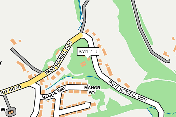 SA11 2TU map - OS OpenMap – Local (Ordnance Survey)