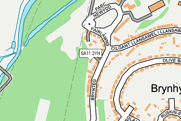 SA11 2YH map - OS OpenMap – Local (Ordnance Survey)