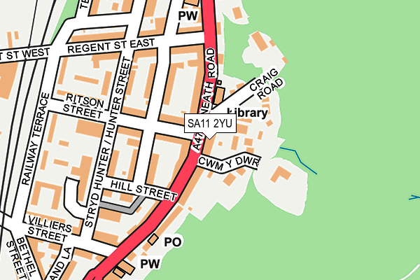 SA11 2YU map - OS OpenMap – Local (Ordnance Survey)