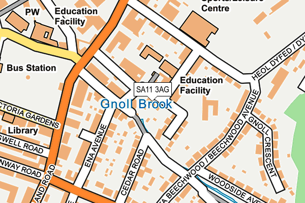 SA11 3AG map - OS OpenMap – Local (Ordnance Survey)