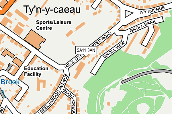 SA11 3AN map - OS OpenMap – Local (Ordnance Survey)