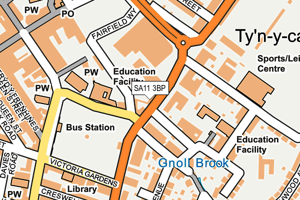 SA11 3BP map - OS OpenMap – Local (Ordnance Survey)