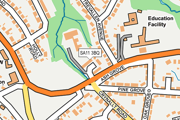 SA11 3BQ map - OS OpenMap – Local (Ordnance Survey)
