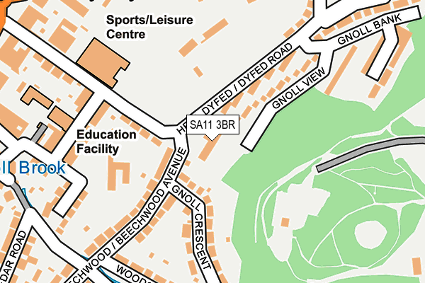 SA11 3BR map - OS OpenMap – Local (Ordnance Survey)