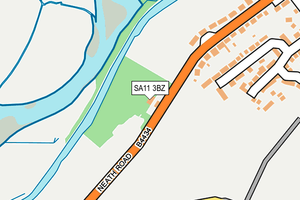 SA11 3BZ map - OS OpenMap – Local (Ordnance Survey)