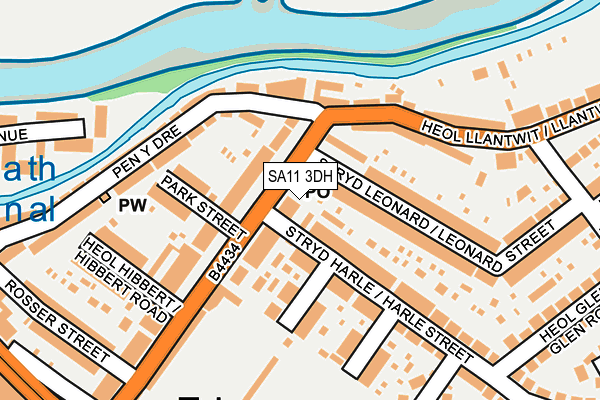 SA11 3DH map - OS OpenMap – Local (Ordnance Survey)