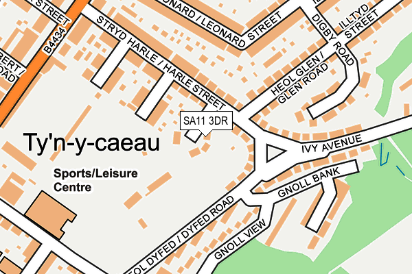 SA11 3DR map - OS OpenMap – Local (Ordnance Survey)