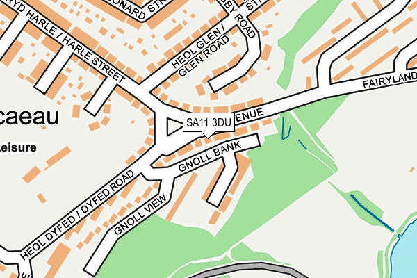 SA11 3DU map - OS OpenMap – Local (Ordnance Survey)