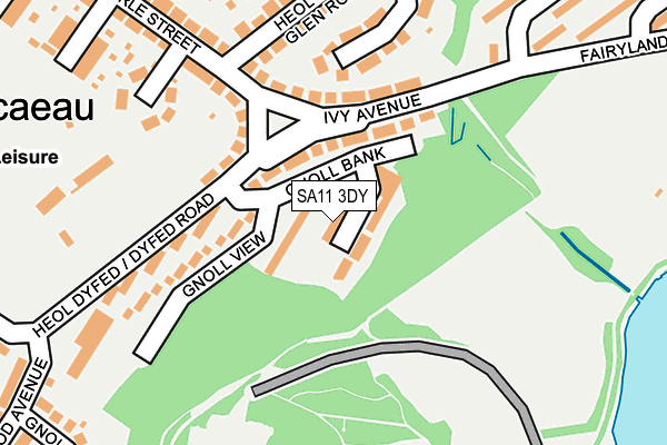 SA11 3DY map - OS OpenMap – Local (Ordnance Survey)