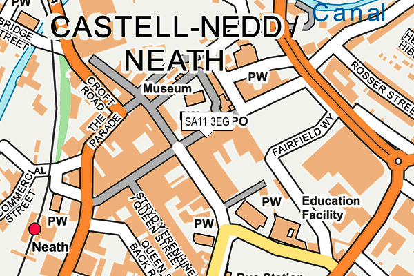 SA11 3EG map - OS OpenMap – Local (Ordnance Survey)