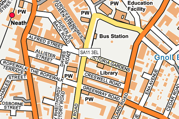 SA11 3EL map - OS OpenMap – Local (Ordnance Survey)