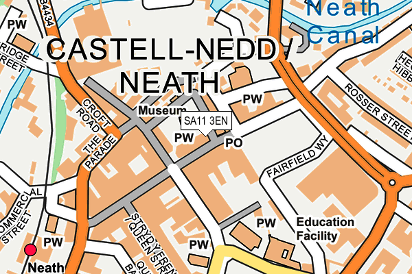 SA11 3EN map - OS OpenMap – Local (Ordnance Survey)