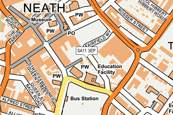 SA11 3EP map - OS OpenMap – Local (Ordnance Survey)