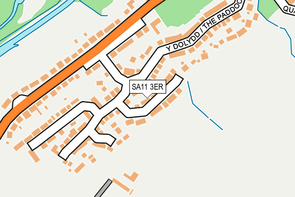 SA11 3ER map - OS OpenMap – Local (Ordnance Survey)