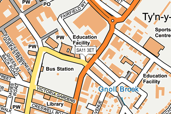 SA11 3ET map - OS OpenMap – Local (Ordnance Survey)