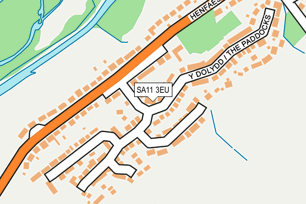 SA11 3EU map - OS OpenMap – Local (Ordnance Survey)