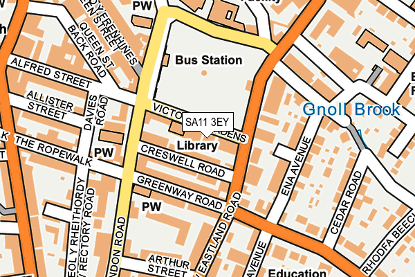 SA11 3EY map - OS OpenMap – Local (Ordnance Survey)