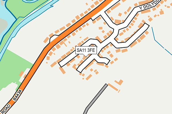 SA11 3FE map - OS OpenMap – Local (Ordnance Survey)