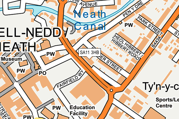 SA11 3HB map - OS OpenMap – Local (Ordnance Survey)