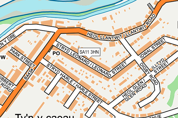 SA11 3HN map - OS OpenMap – Local (Ordnance Survey)