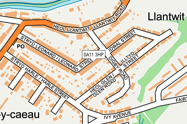 SA11 3HP map - OS OpenMap – Local (Ordnance Survey)