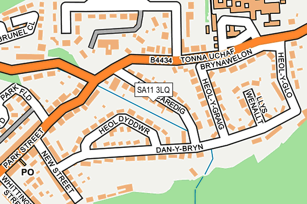 SA11 3LQ map - OS OpenMap – Local (Ordnance Survey)
