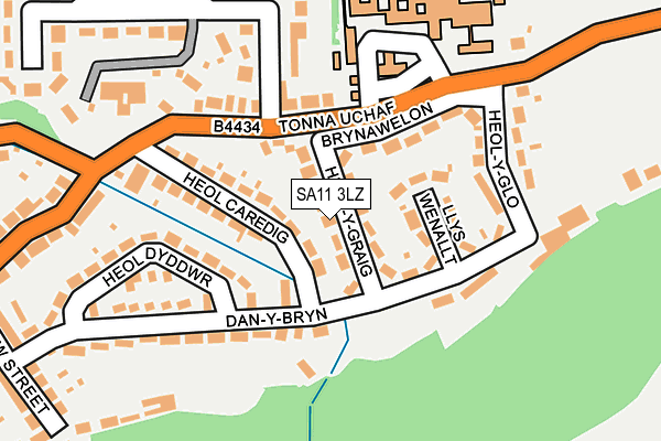 SA11 3LZ map - OS OpenMap – Local (Ordnance Survey)