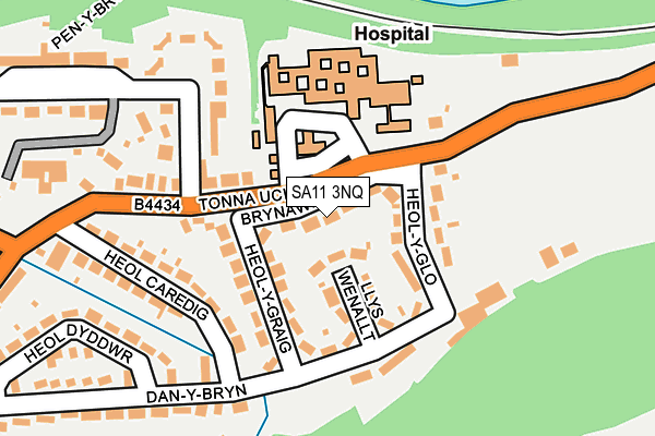 SA11 3NQ map - OS OpenMap – Local (Ordnance Survey)