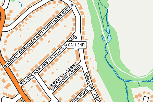 SA11 3NR map - OS OpenMap – Local (Ordnance Survey)