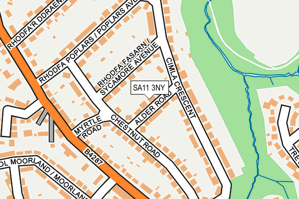 SA11 3NY map - OS OpenMap – Local (Ordnance Survey)
