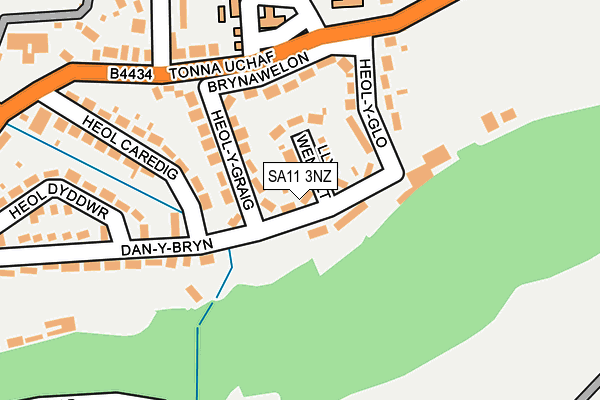 SA11 3NZ map - OS OpenMap – Local (Ordnance Survey)