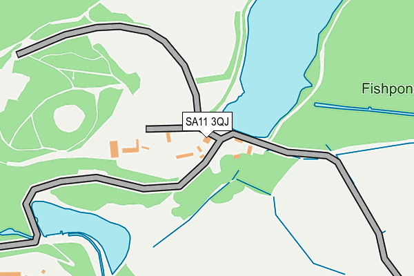 SA11 3QJ map - OS OpenMap – Local (Ordnance Survey)