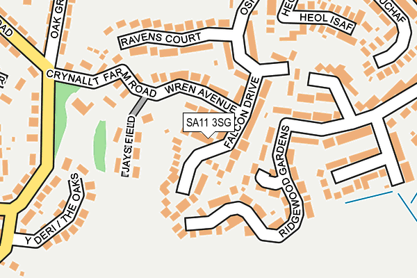 SA11 3SG map - OS OpenMap – Local (Ordnance Survey)