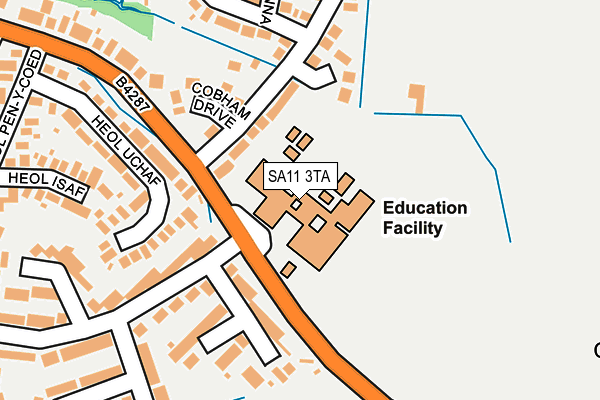 SA11 3TA map - OS OpenMap – Local (Ordnance Survey)