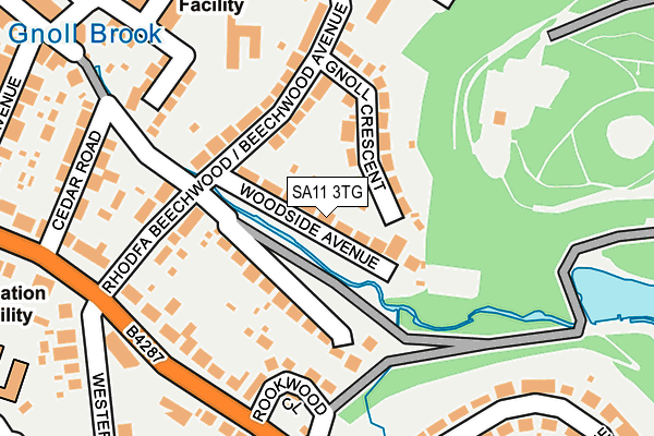 SA11 3TG map - OS OpenMap – Local (Ordnance Survey)