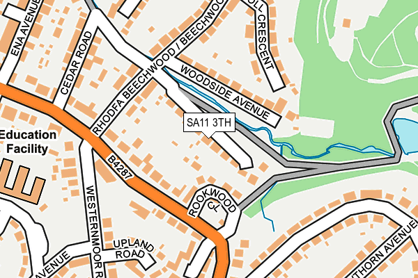 SA11 3TH map - OS OpenMap – Local (Ordnance Survey)