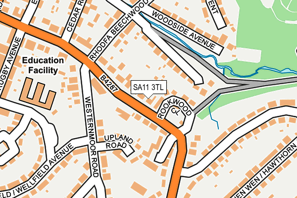 SA11 3TL map - OS OpenMap – Local (Ordnance Survey)