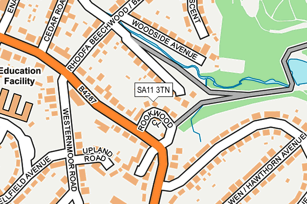 SA11 3TN map - OS OpenMap – Local (Ordnance Survey)