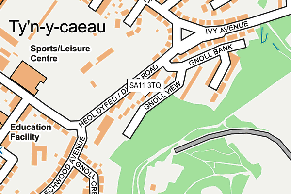 SA11 3TQ map - OS OpenMap – Local (Ordnance Survey)