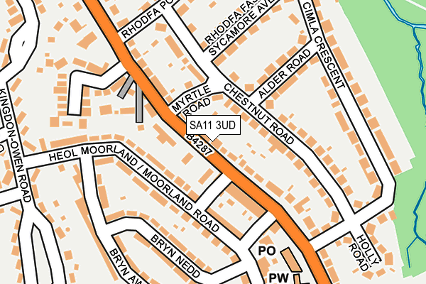 SA11 3UD map - OS OpenMap – Local (Ordnance Survey)