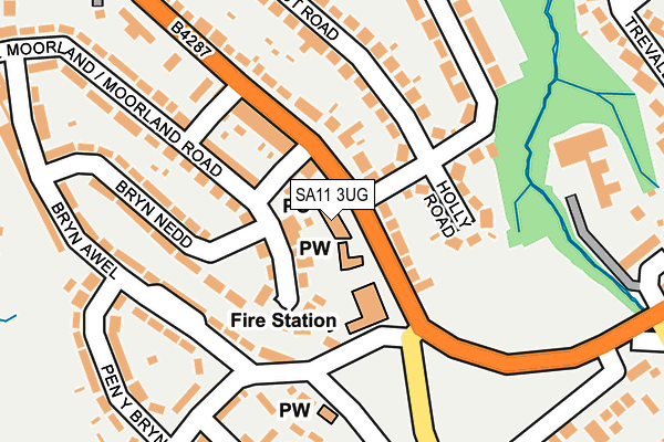 SA11 3UG map - OS OpenMap – Local (Ordnance Survey)