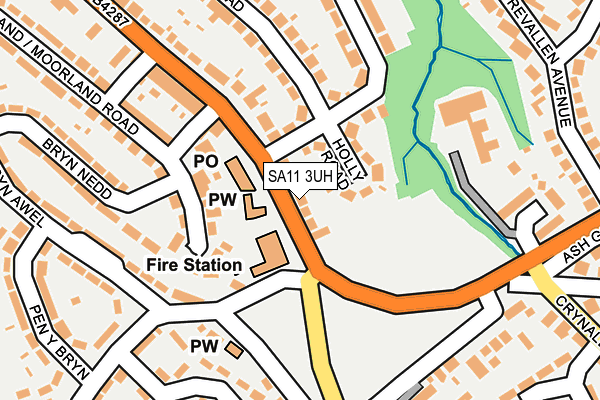 SA11 3UH map - OS OpenMap – Local (Ordnance Survey)