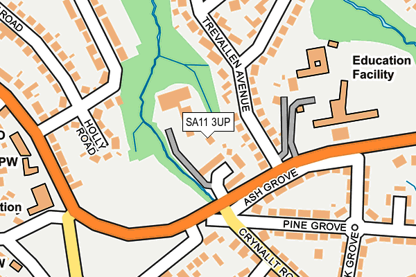 SA11 3UP map - OS OpenMap – Local (Ordnance Survey)