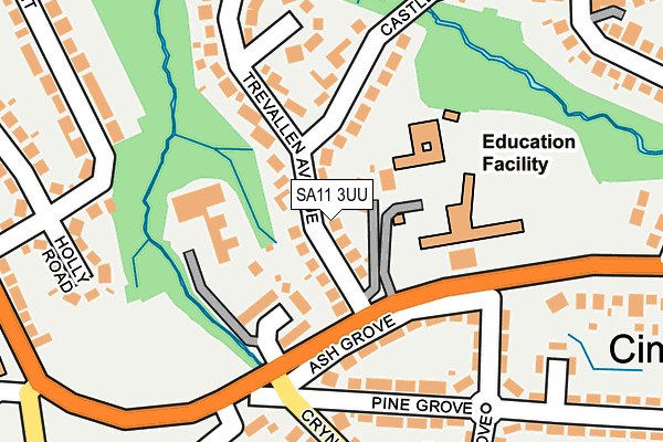 SA11 3UU map - OS OpenMap – Local (Ordnance Survey)