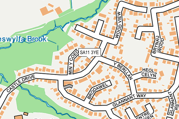 SA11 3YE map - OS OpenMap – Local (Ordnance Survey)