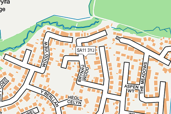 SA11 3YJ map - OS OpenMap – Local (Ordnance Survey)