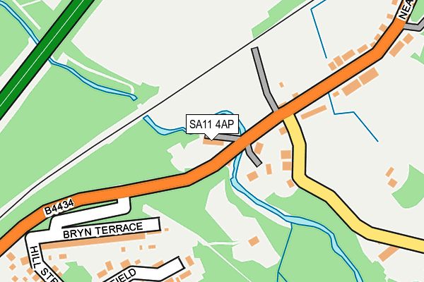 SA11 4AP map - OS OpenMap – Local (Ordnance Survey)