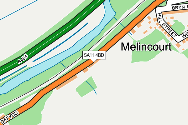 SA11 4BD map - OS OpenMap – Local (Ordnance Survey)