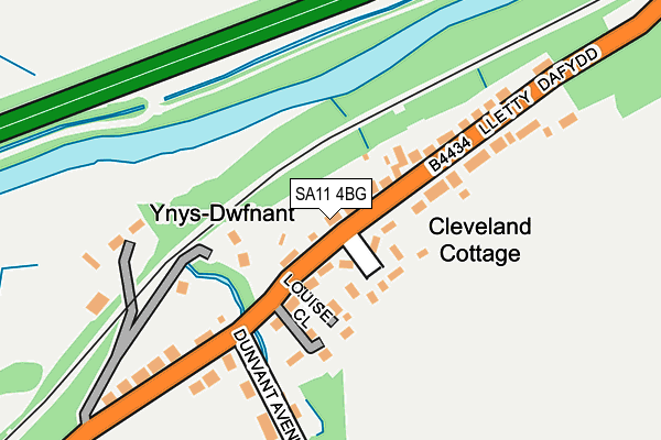 SA11 4BG map - OS OpenMap – Local (Ordnance Survey)