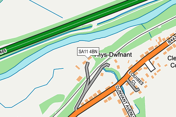 SA11 4BN map - OS OpenMap – Local (Ordnance Survey)